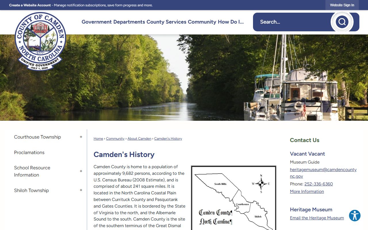 Camden County Clerk of Superior Court county history