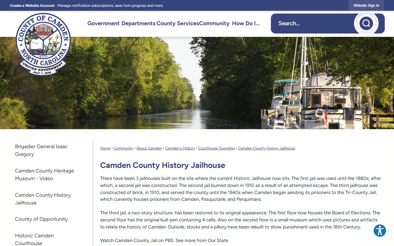 Camden County Clerk of Superior Court historic jailhouse