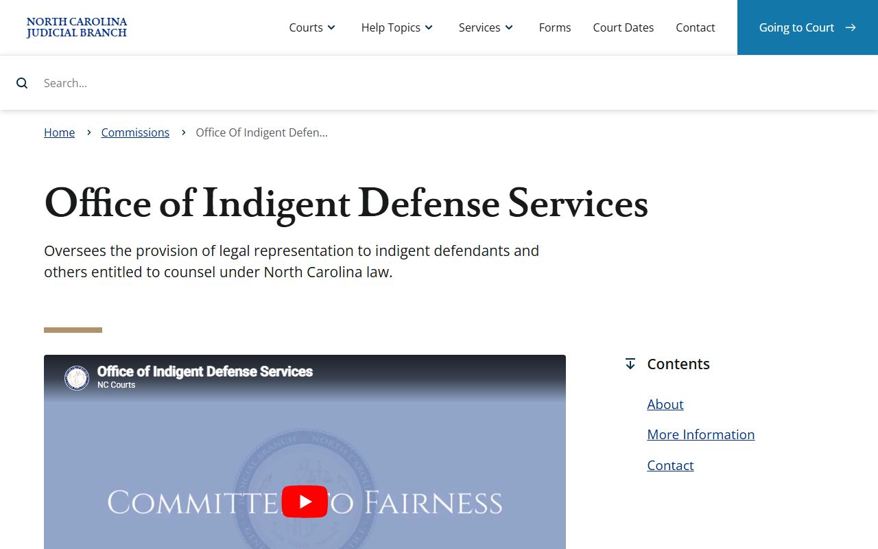 Camden County Clerk of Superior Court indigent defense services