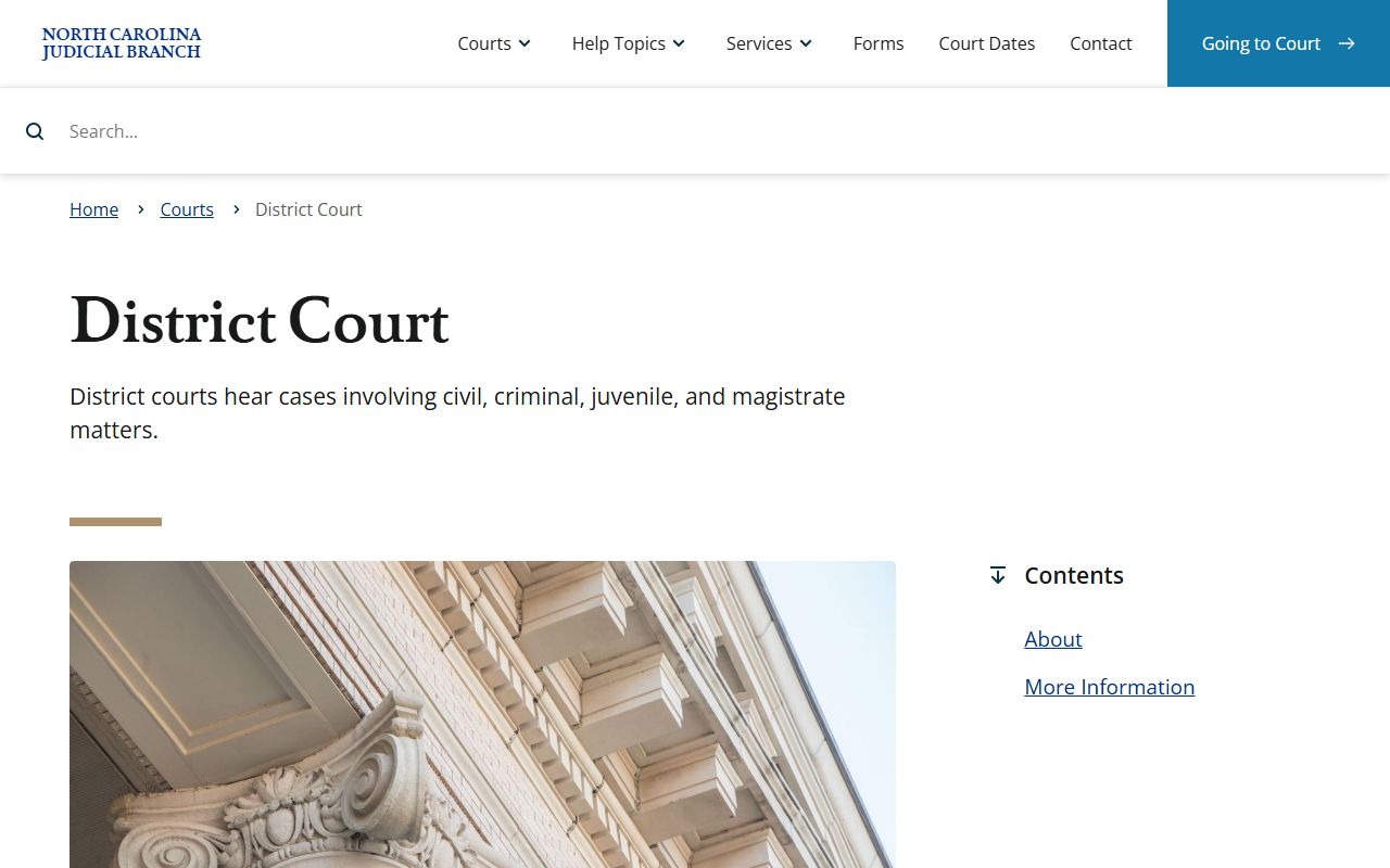 Camden County court dockets North Carolina District Court source