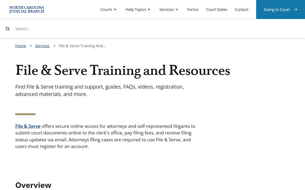 Camden County court records File and Serve training resource