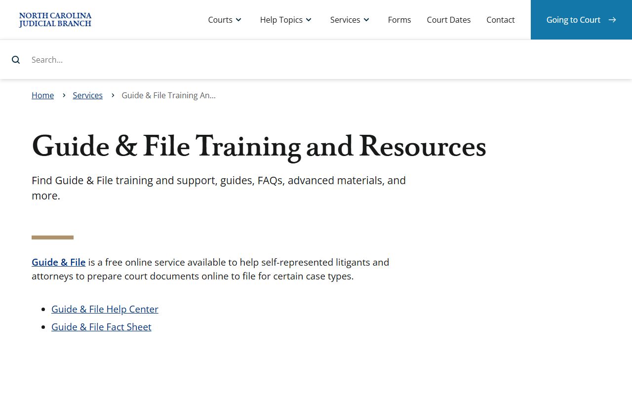 Camden County court records Guide and File training resource