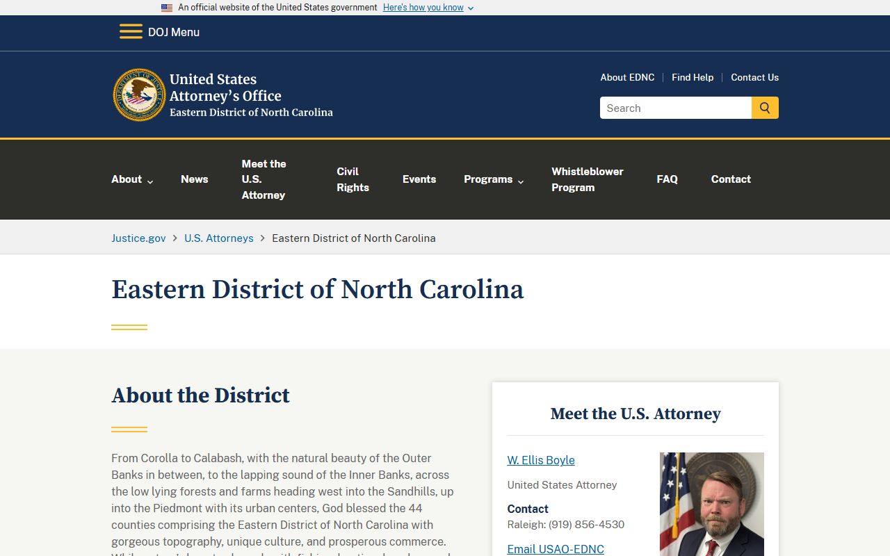 Camden County Superior Court District Court U.S. Attorney distinction