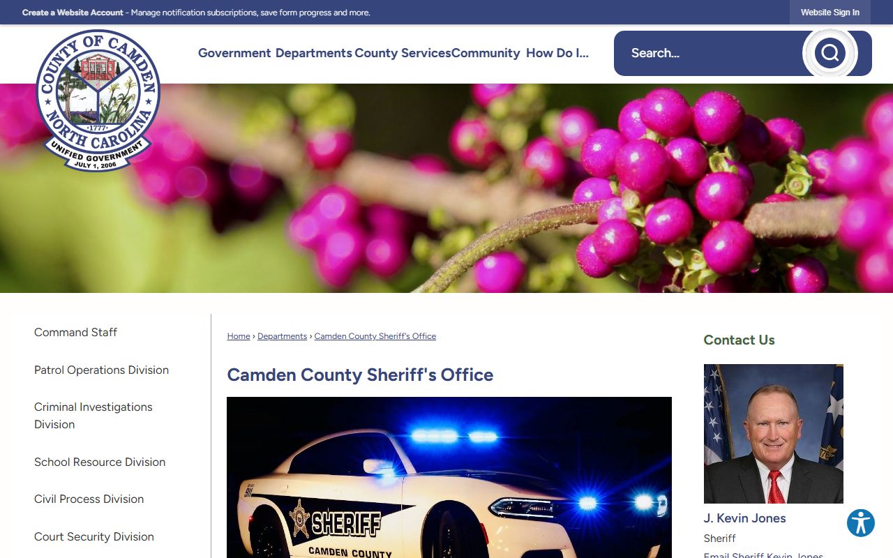 Camden County sheriff records and court records office