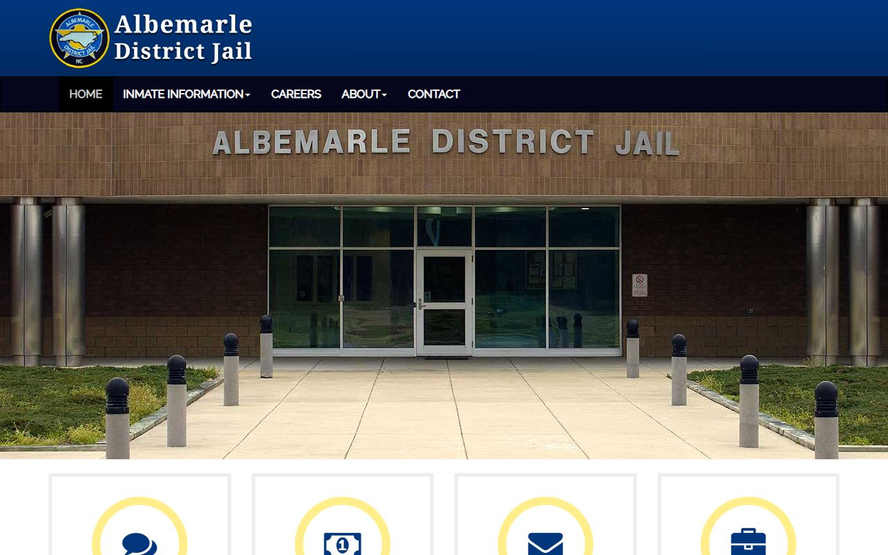 Camden County inmate records Albemarle District Jail home page