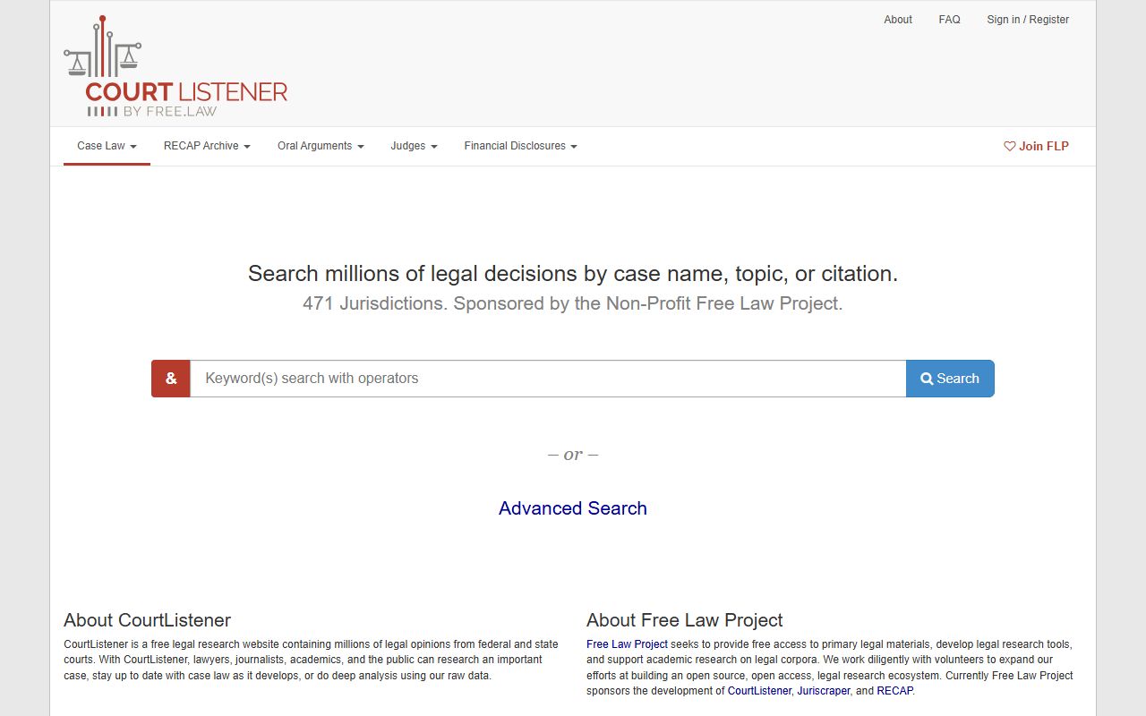 Camden County warrant records CourtListener search page